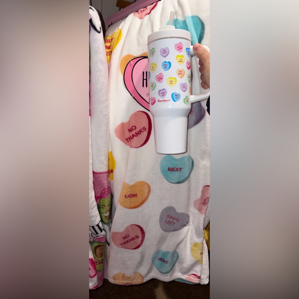 Candy Hearts • 40oz Tumbler • Throw Blanket SET💕✨